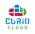 Curio Cloud Logo with multicolor blocks in a cloud shape